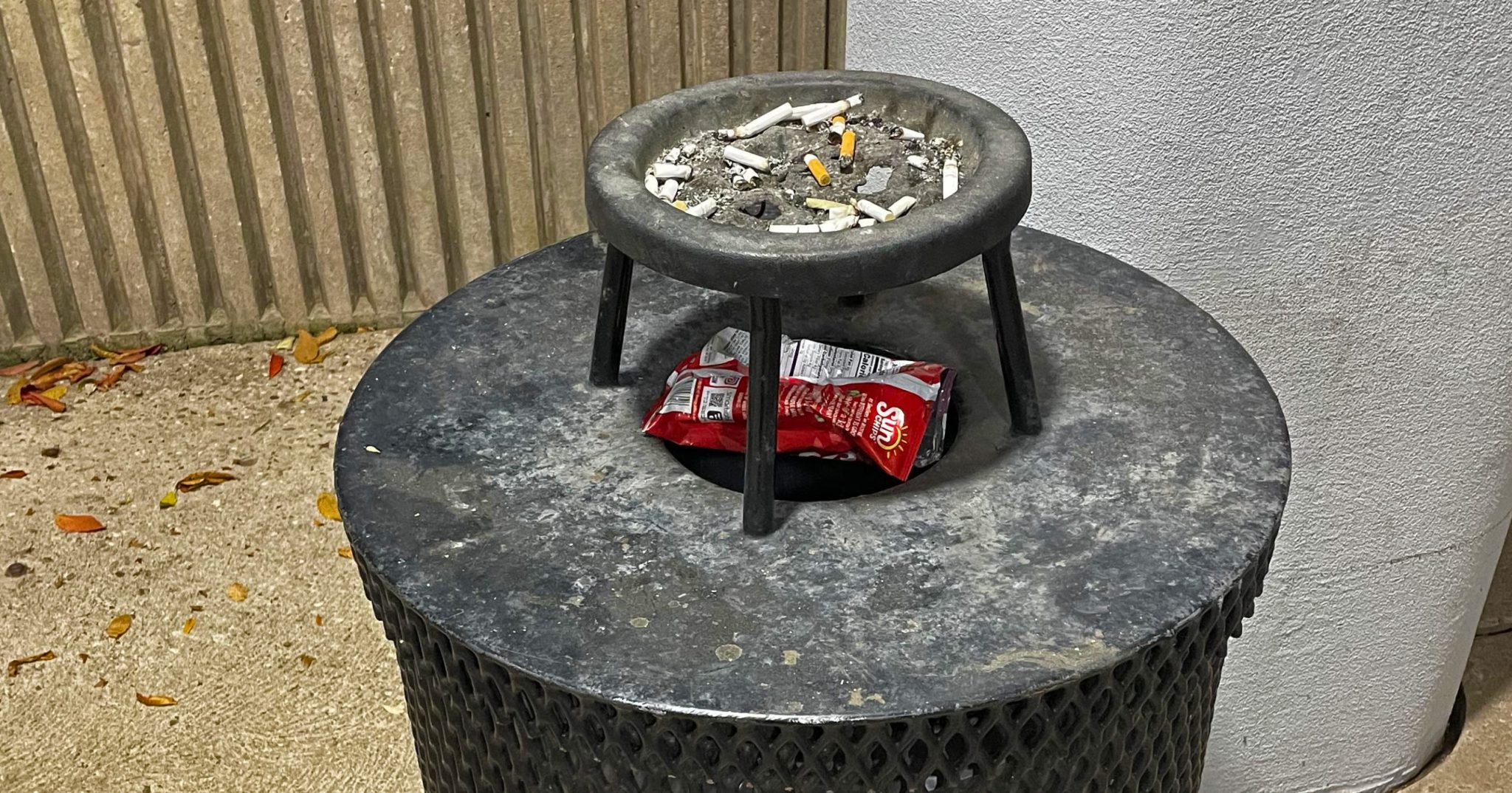 Waste container on NJIT campus